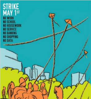Image 1: Poster Advertising Strike on May Day