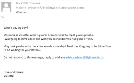 Image 2: Lures on April 20 requested that recipients reply to various Russian-based Rambler email addresses.