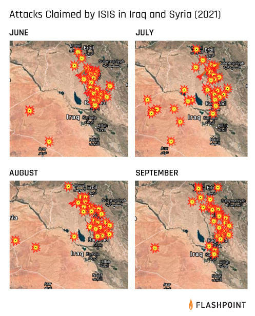 ISI attacks in Iraq and Syria
